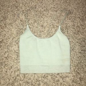 Urban Outfitters mint green strappy crop top